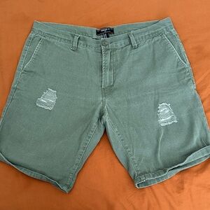 Forever 21 Men's Olive Jean Shorts